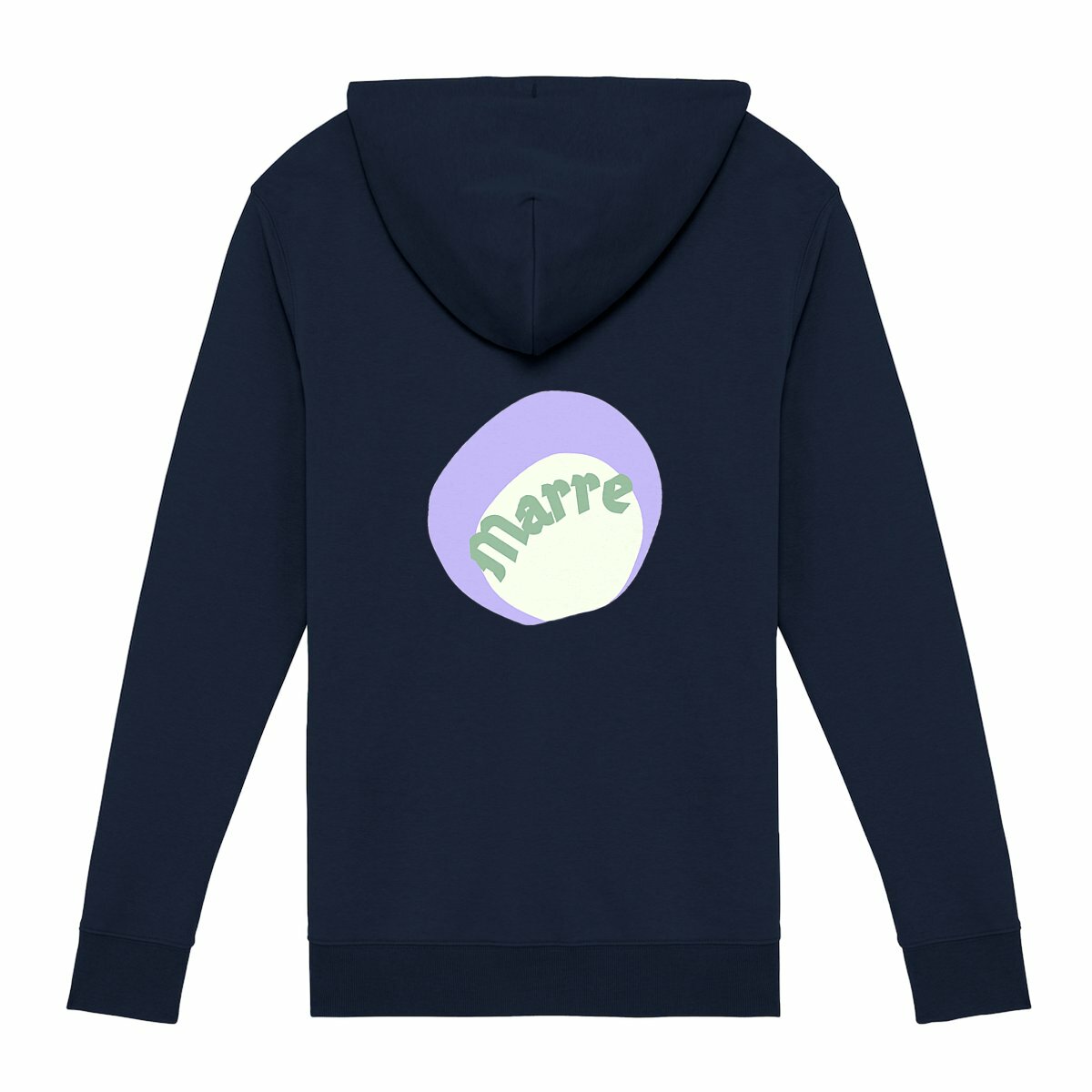 MARRE ? CAPSULE CHANTILLY (au dos)? Sweat à capuche zippé écologique 3 coloris