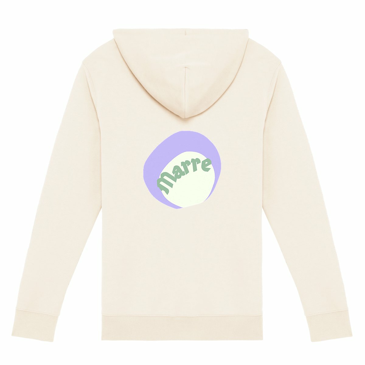 MARRE ? CAPSULE CHANTILLY (au dos)? Sweat à capuche zippé écologique 3 coloris