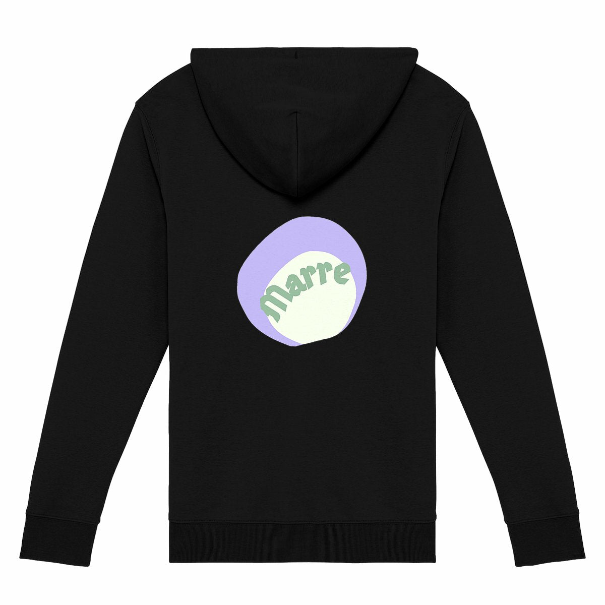 MARRE ? CAPSULE CHANTILLY (au dos)? Sweat à capuche zippé écologique 3 coloris