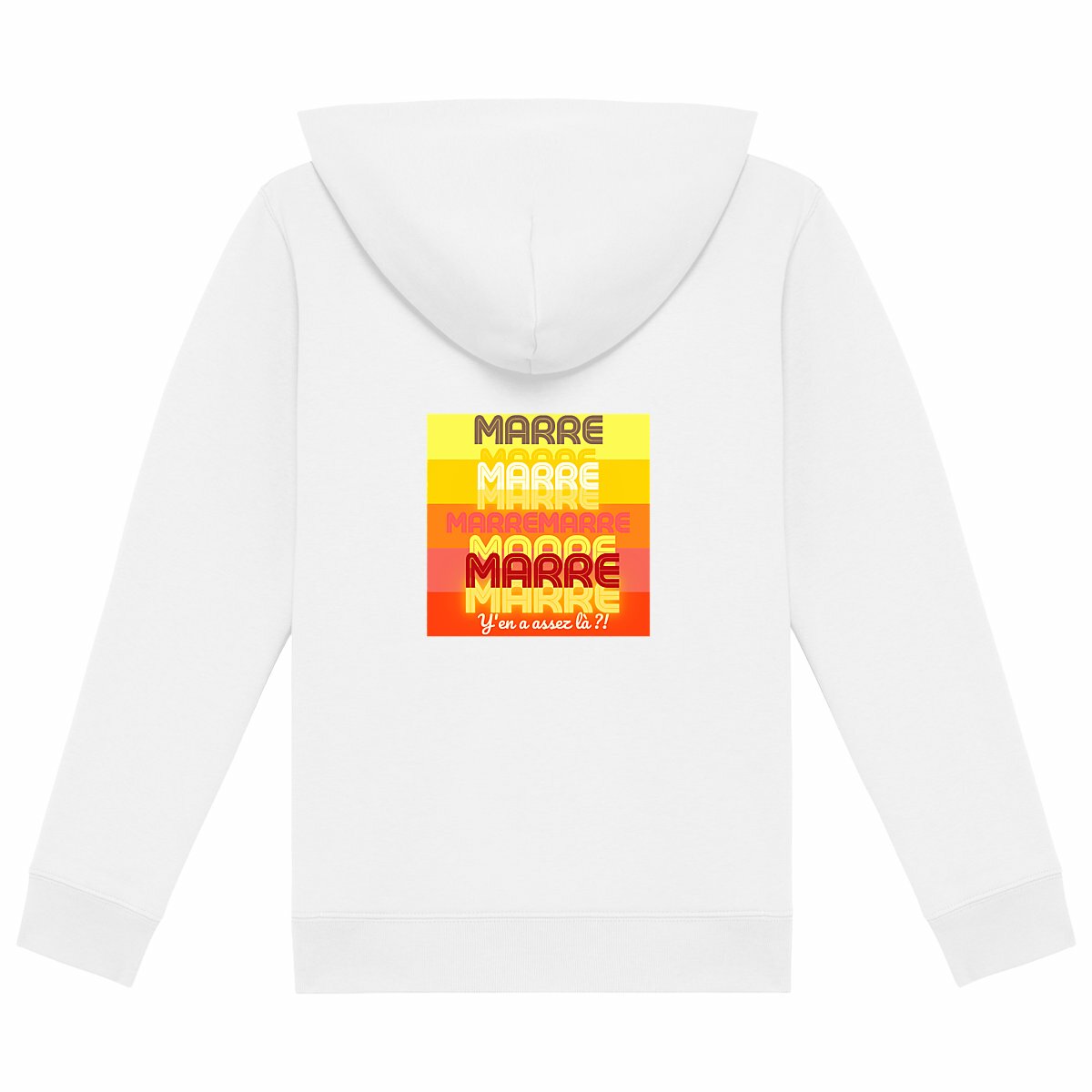 MARRE ? TAMPON SOLEIL ? Sweat à capuche léger Enfant & Ado écologique 3 coloris