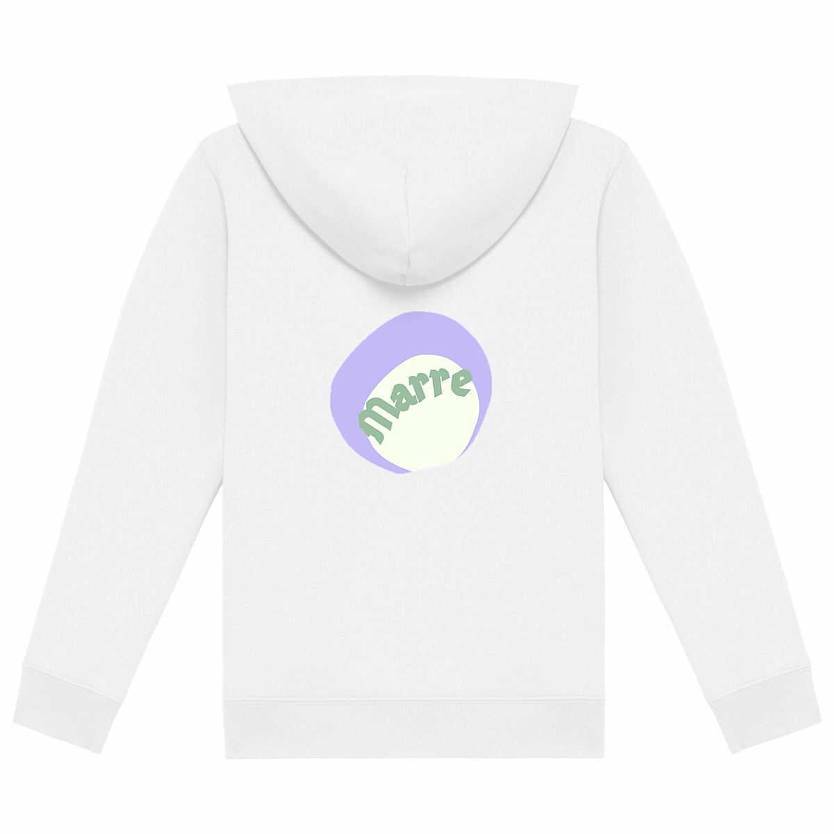 MARRE ? CAPSULE CHANTILLY (dos)? Sweat à capuche léger Enfant.Ado écologique 3 coloris