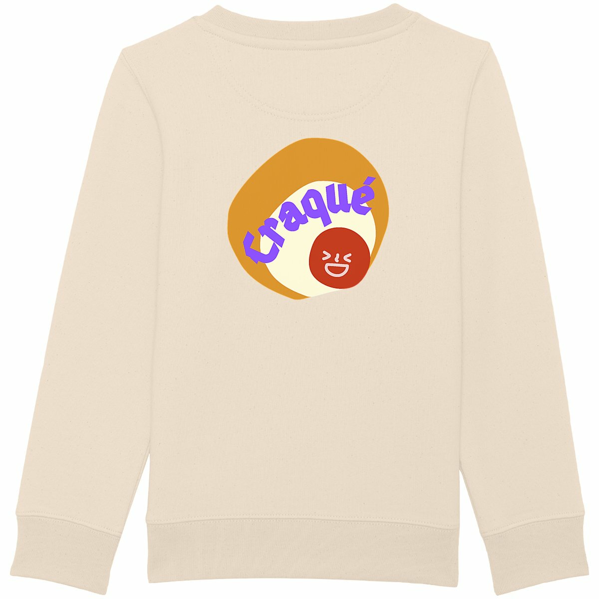 CRAQUE ? ? CAPSULE CAMEL MARRON CREME (au dos) ? ? Sweat épais Enfant & Ado 3 coloris