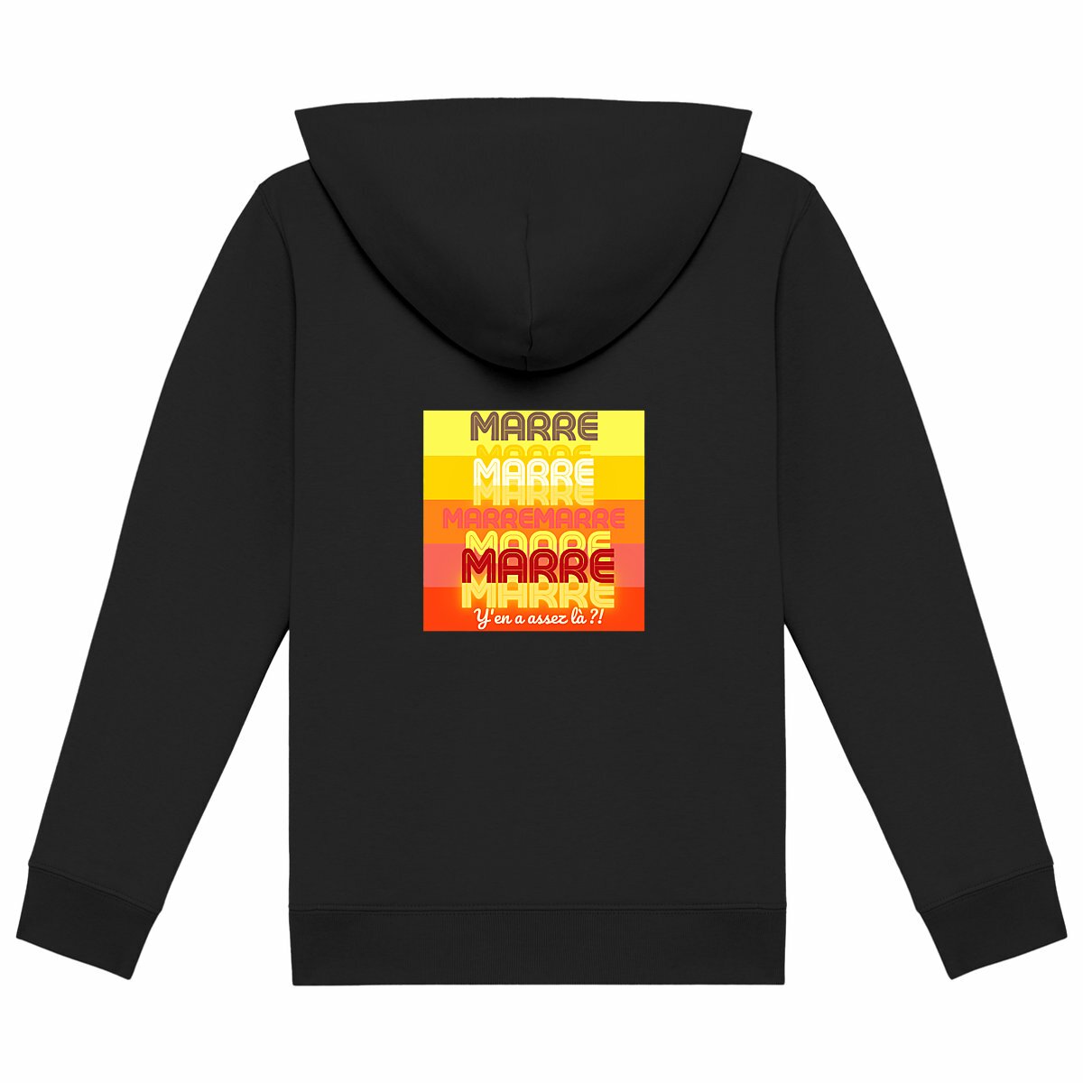 MARRE ? TAMPON SOLEIL ? Sweat à capuche léger Enfant & Ado écologique 3 coloris