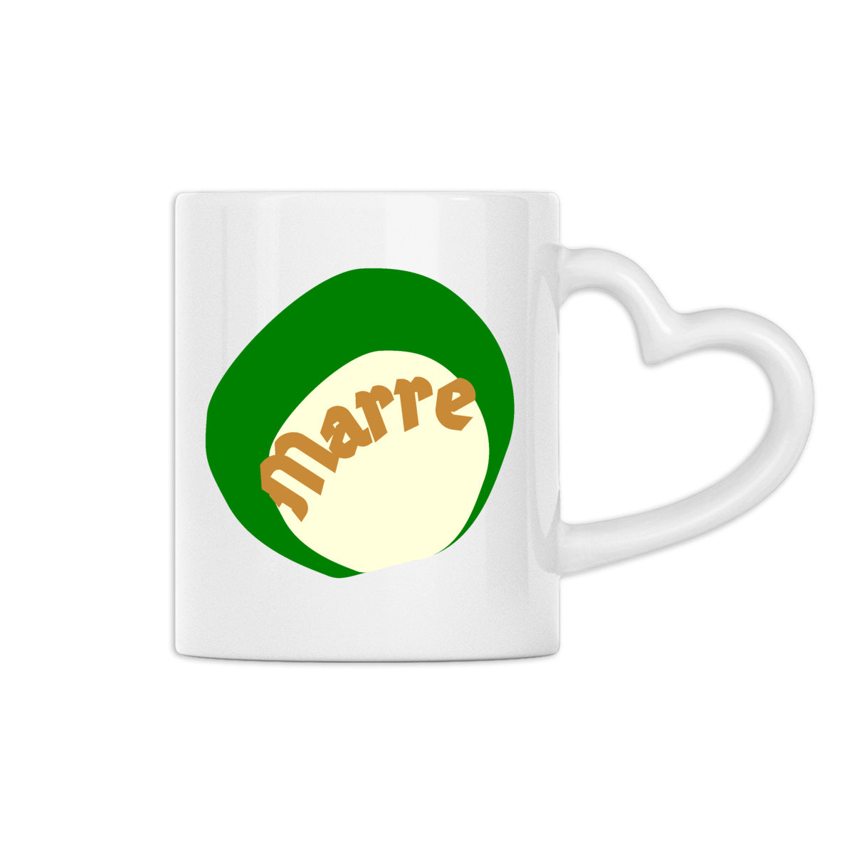 MARRE ? CAPSULE NATURE ? Mug céramique à anse coeur 2 couleurs