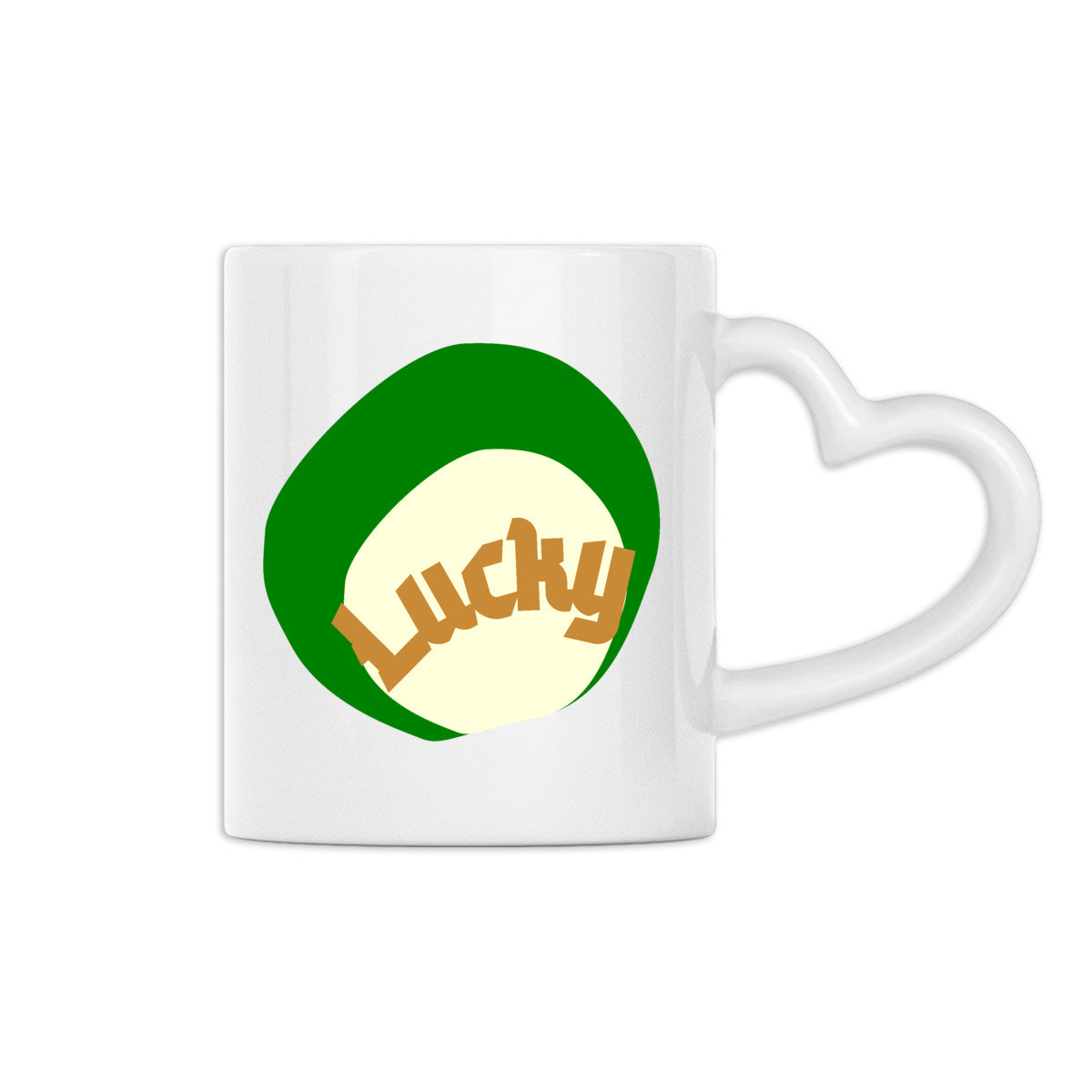 ? LUCKY ? Mug céramique à anse coeur 2 coloris