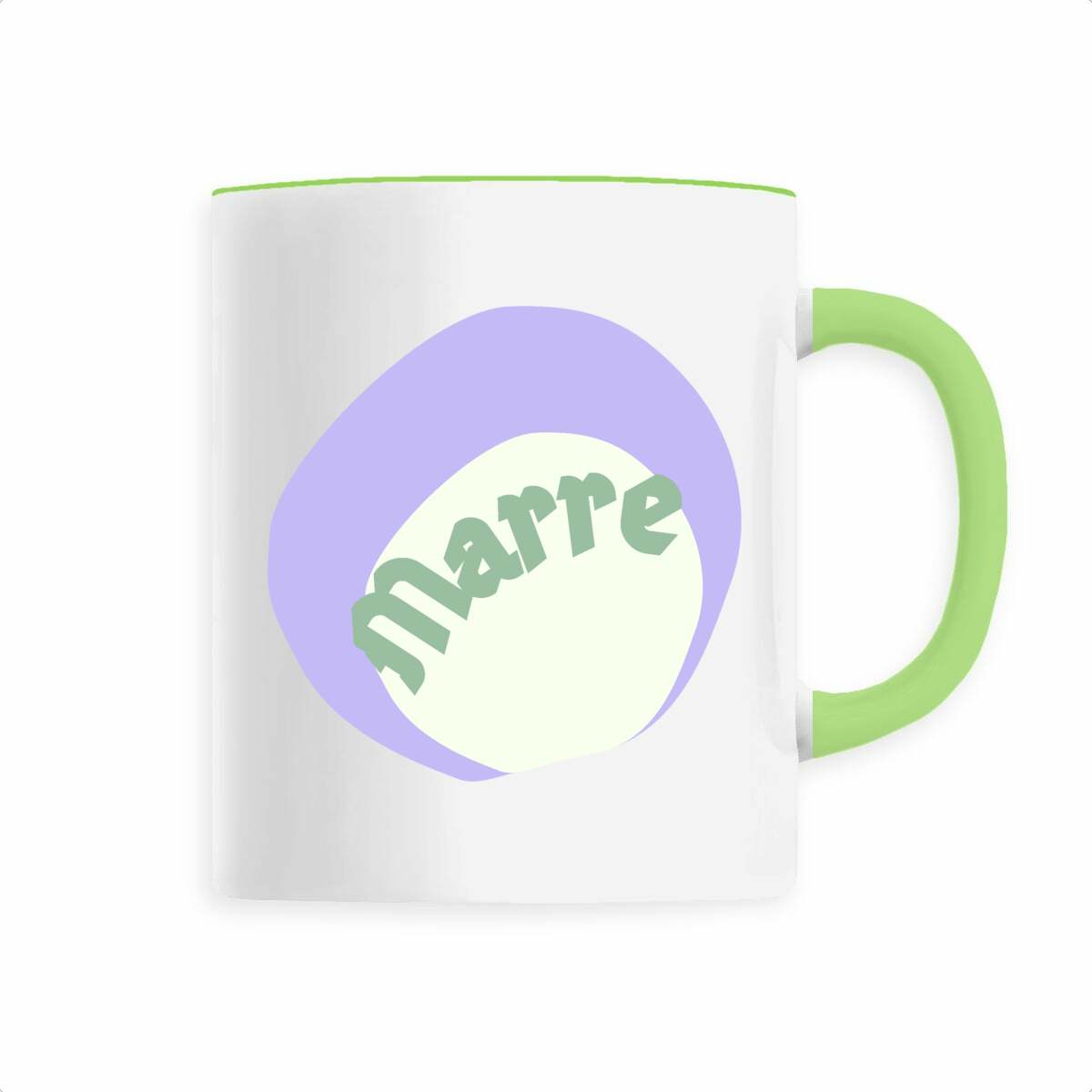 MARRE?CAPSULE CHANTILLY? Mug en céramique avec anse colorée 6 coloris