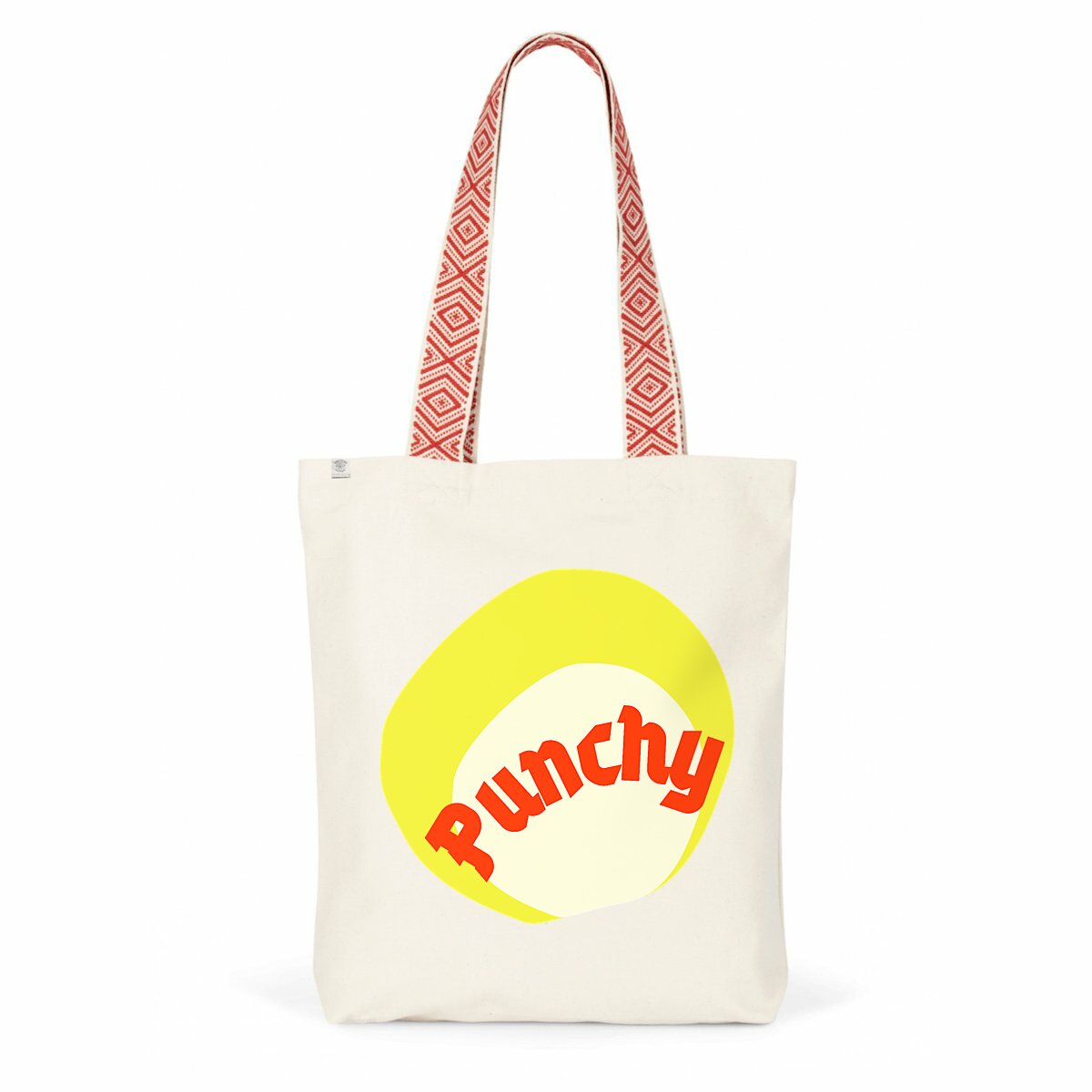 ? PUNCHY ? Totebag à anse imprimée 100 % recyclé 2 coloris