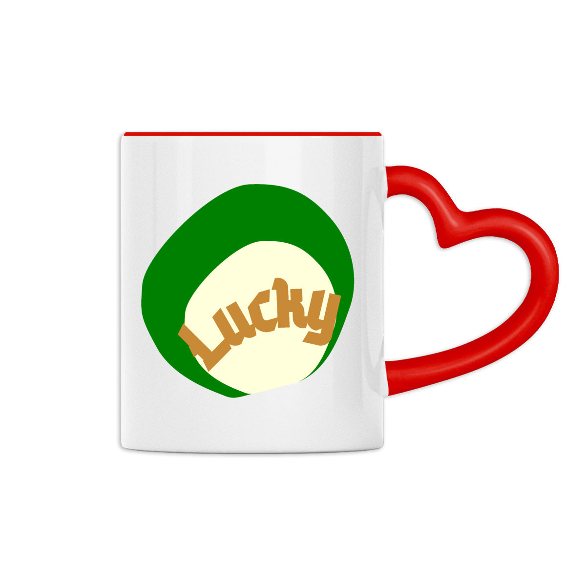 ? LUCKY ? Mug céramique à anse coeur 2 coloris