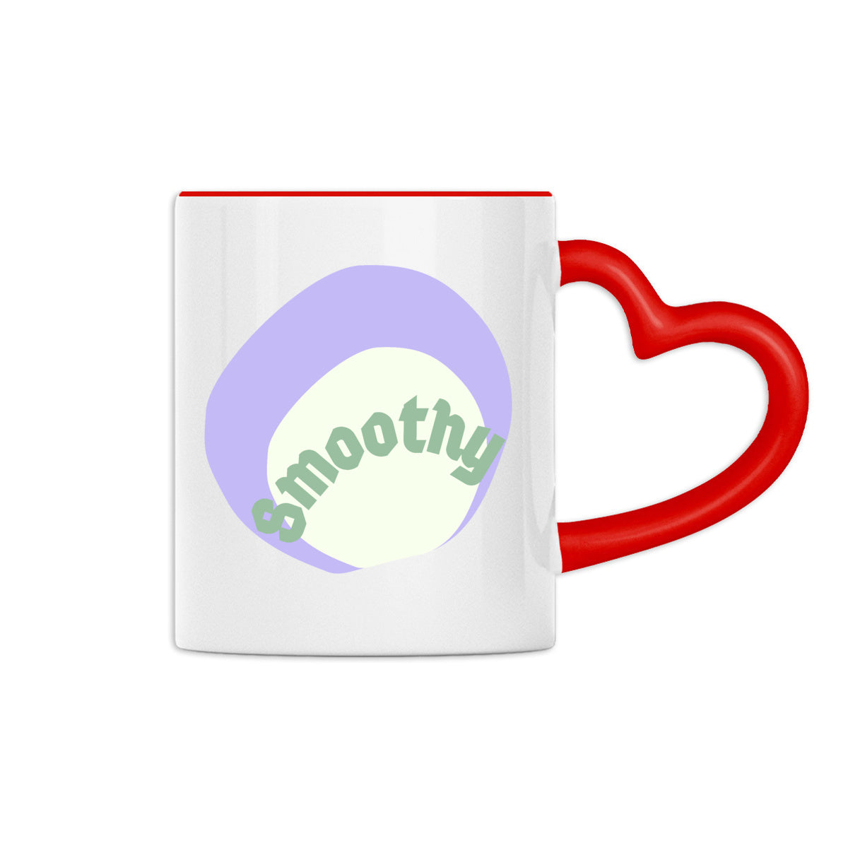 ? SMOOTHY? Mug céramique à anse coeur 2 couleurs