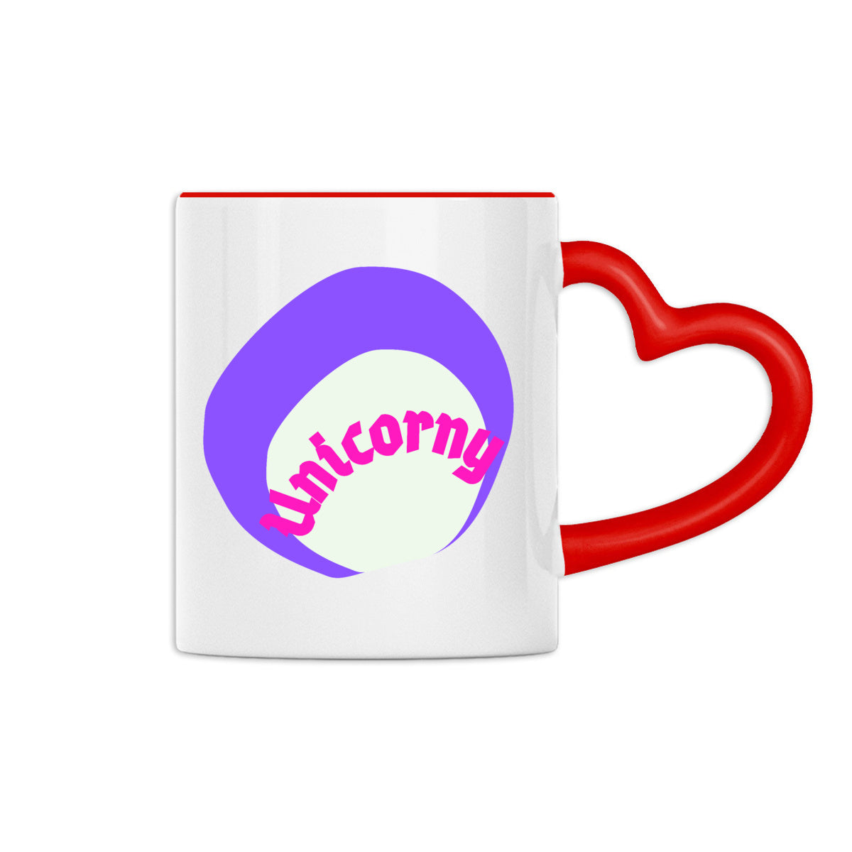 ? UNICORNY ? Mug céramique à anse coeur 2 coloris