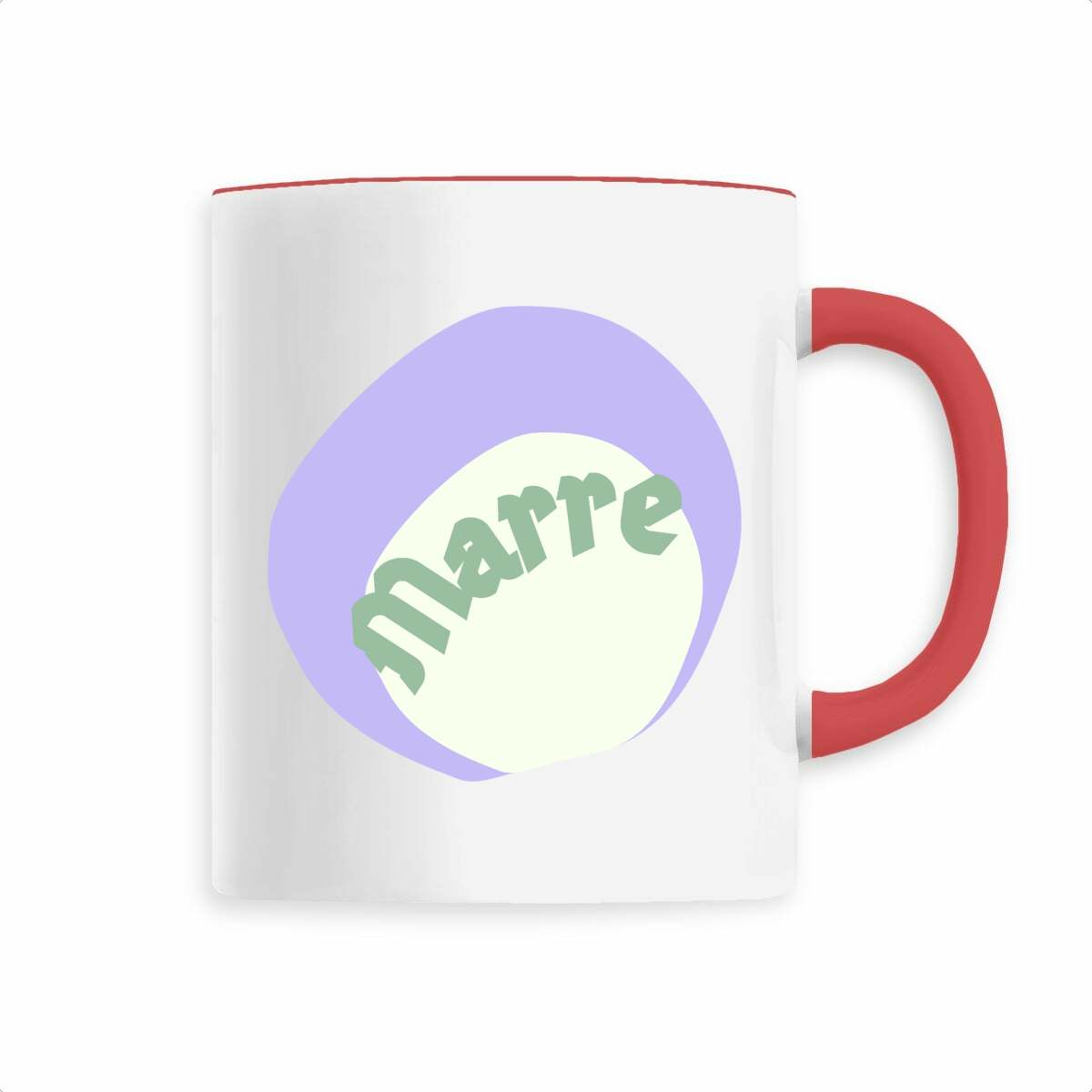 MARRE?CAPSULE CHANTILLY? Mug en céramique avec anse colorée 6 coloris