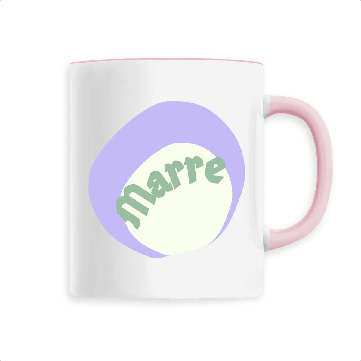 MARRE?CAPSULE CHANTILLY? Mug en céramique avec anse colorée 6 coloris