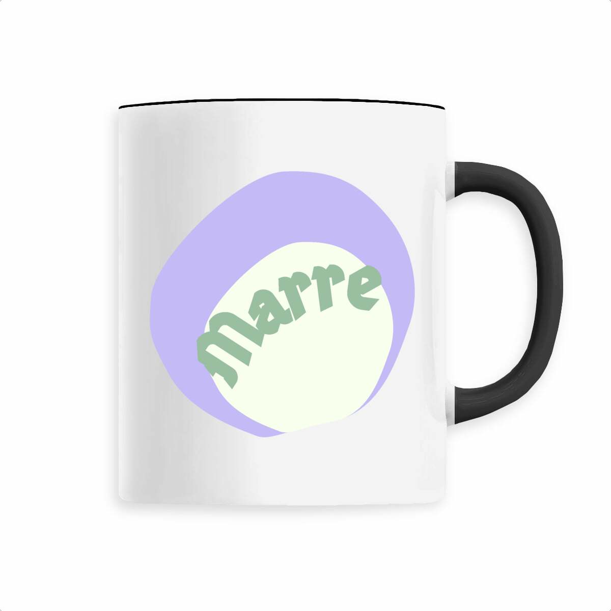 MARRE?CAPSULE CHANTILLY? Mug en céramique avec anse colorée 6 coloris