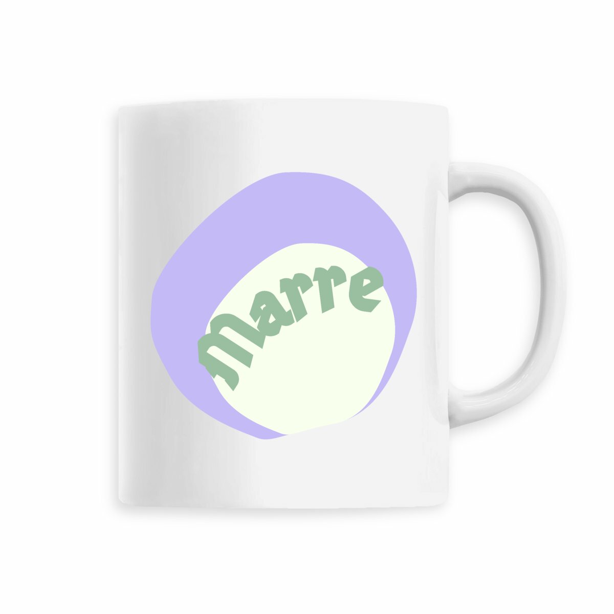 MARRE?CAPSULE CHANTILLY? Mug en céramique avec anse colorée 6 coloris