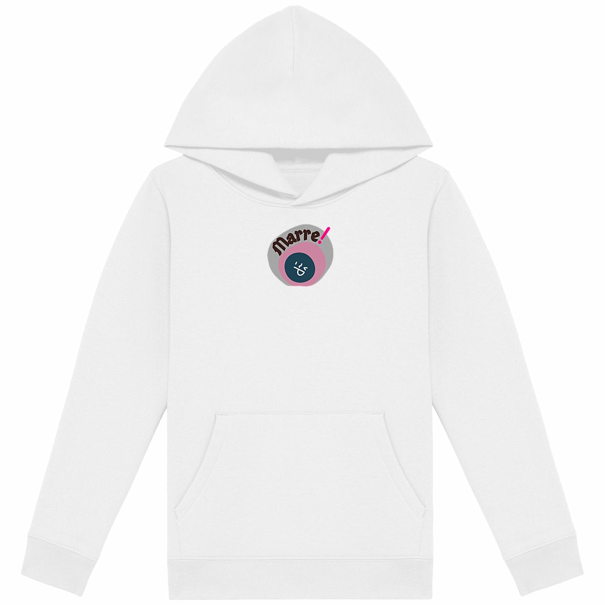 MARRE ! ? SMILEY ACIDULE ? Sweat à capuche léger Enfant.Ado écologique 3 coloris