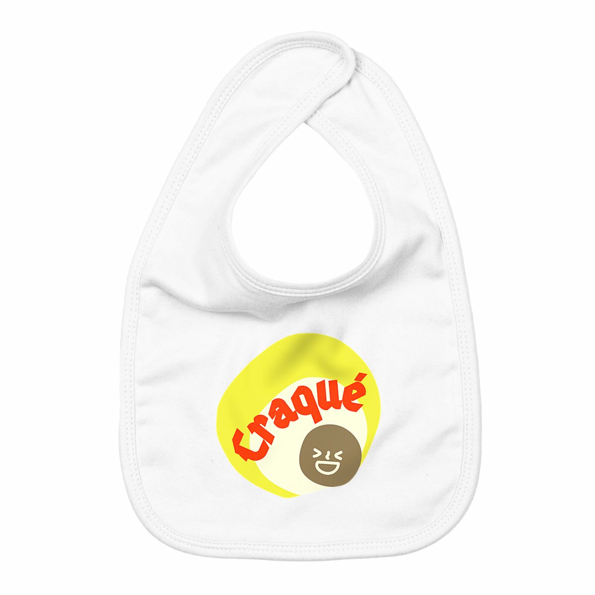 CRAQUE ? CAPSULE PUNCHY ? Bavoir 100 % coton biologique 3 coloris 