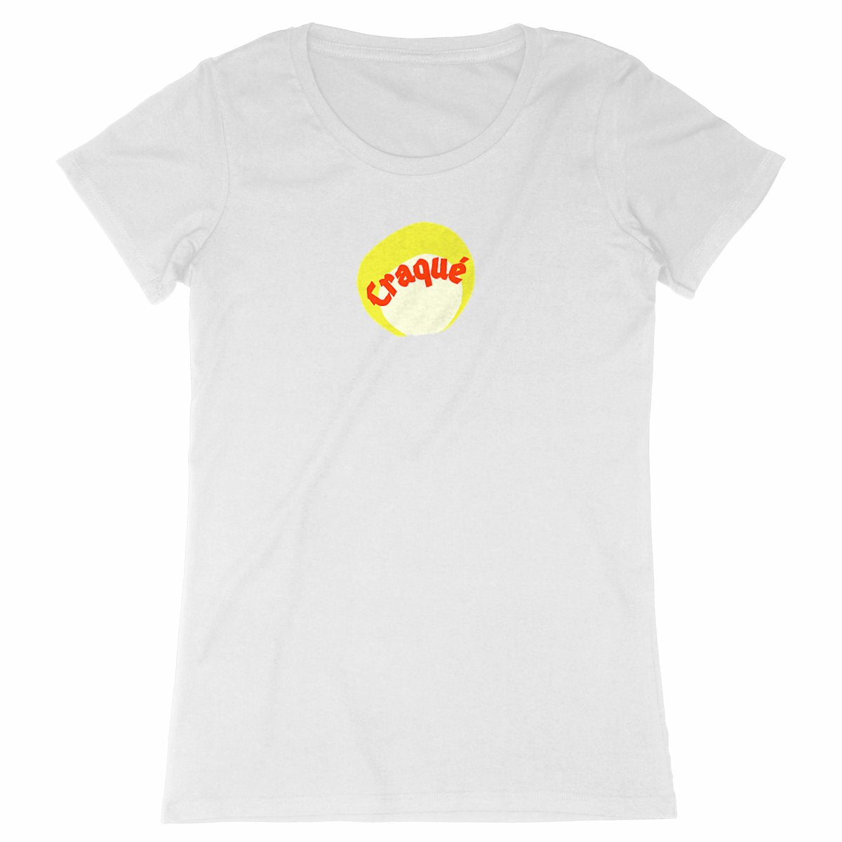 Craqué logo au centre T-shirt écologique 8 coloris Expresser - tampon rouge blanc jaune