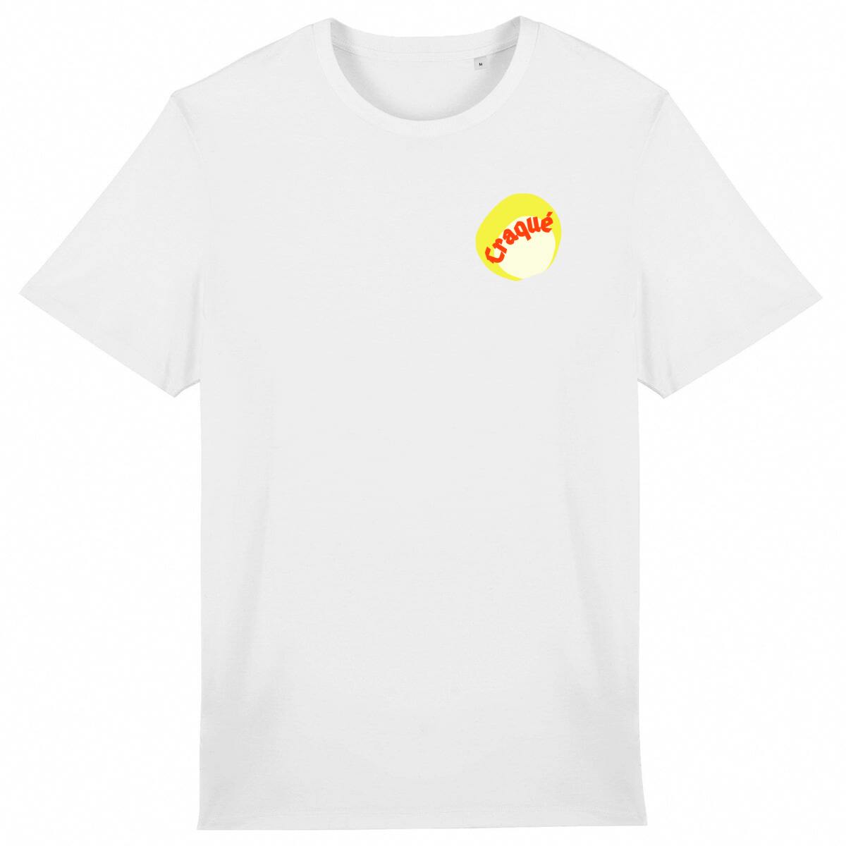 Craqué T-shirt écologique 7 coloris Rocker - tampon rouge blanc jaune