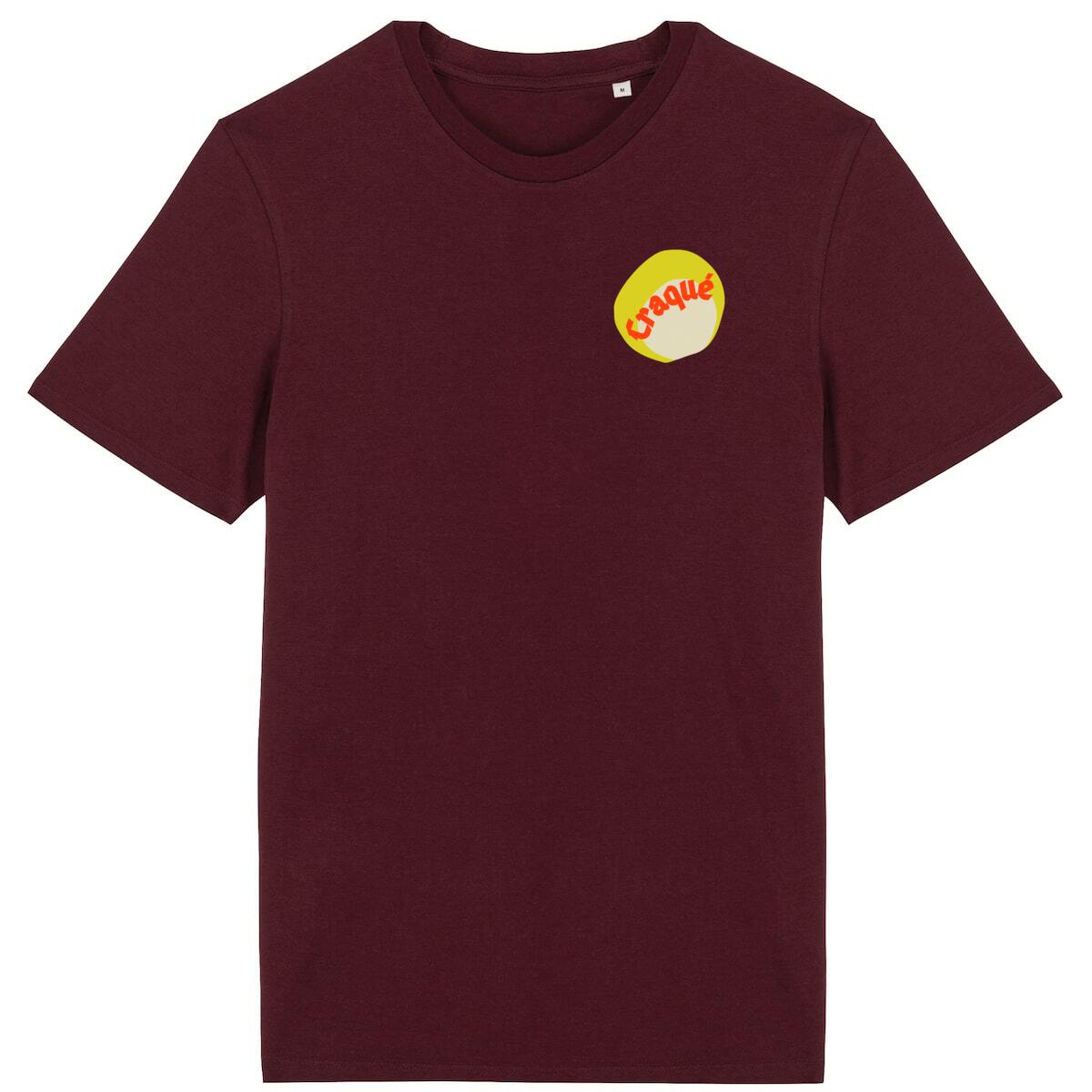 Craqué T-shirt écologique 7 coloris Rocker - tampon rouge blanc jaune