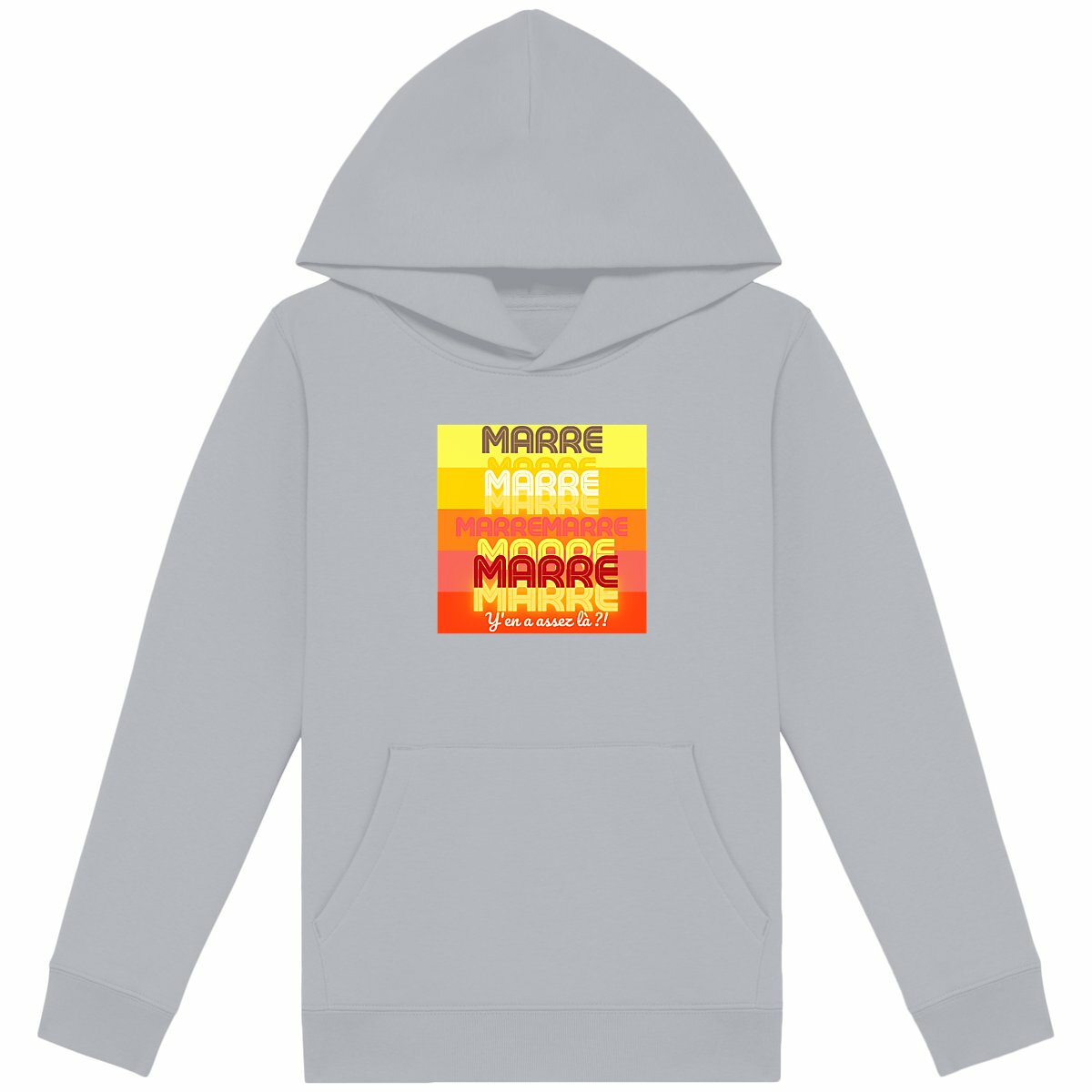 MARRE ? TAMPON SOLEIL ? Sweat à capuche léger Enfant & Ado léger écologique 3 coloris  