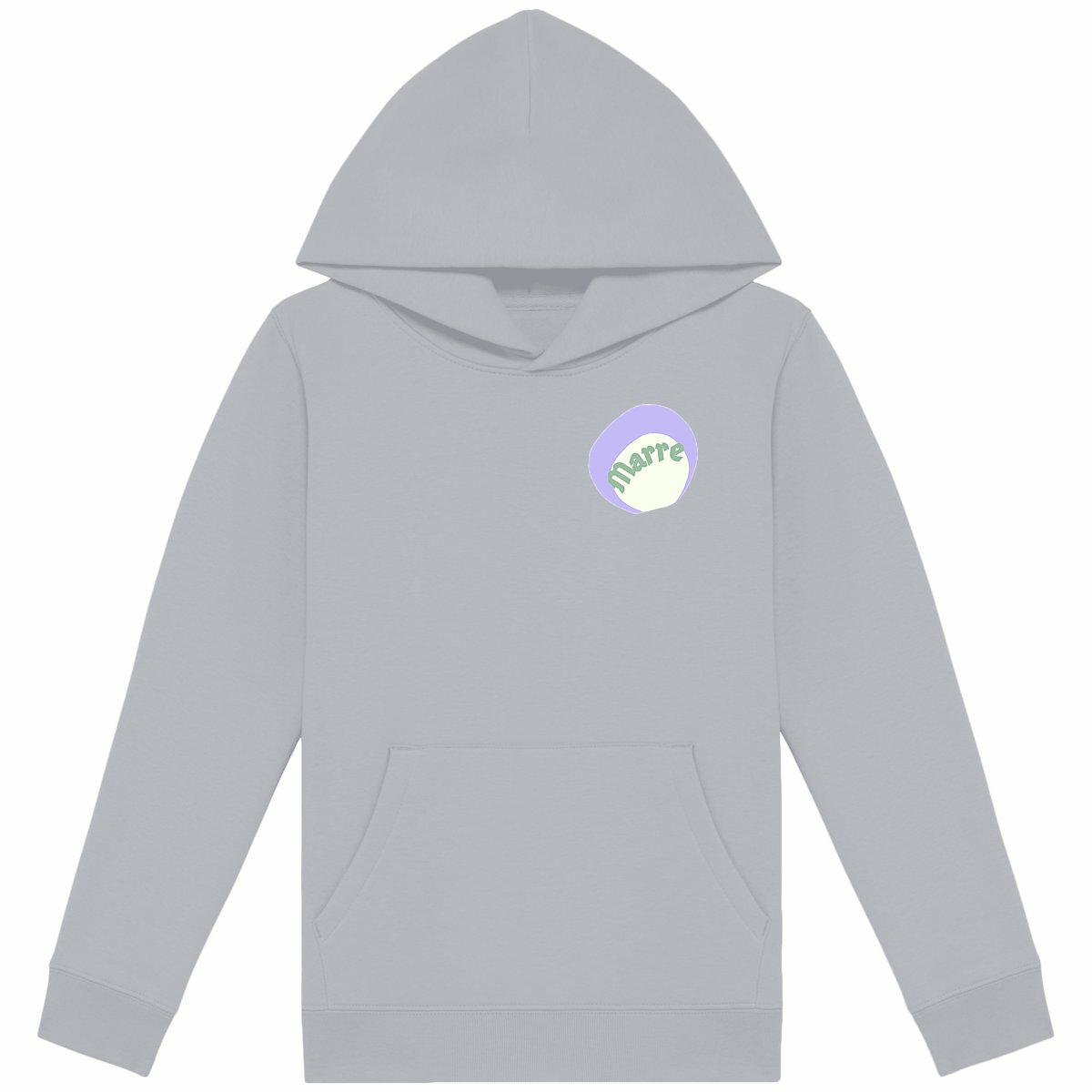 MARRE ? CAPSULE CHANTILLY? Sweat à capuche léger Enfant.Ado écologique 3 coloris