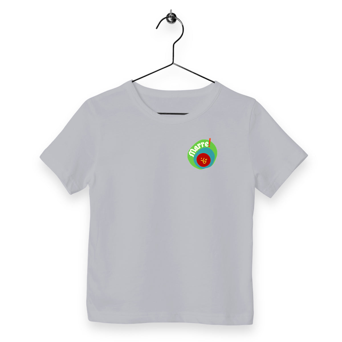 MARRE ! ? SMILEY VERT BLEU ? T-shirt Enfant & Ado 100% coton conversion biologique 3 col