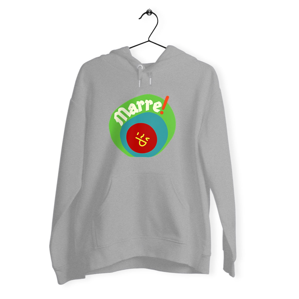 MARRE ! ? SMILEY VERT BLEU ?  Sweat capuche épais 5 coloris