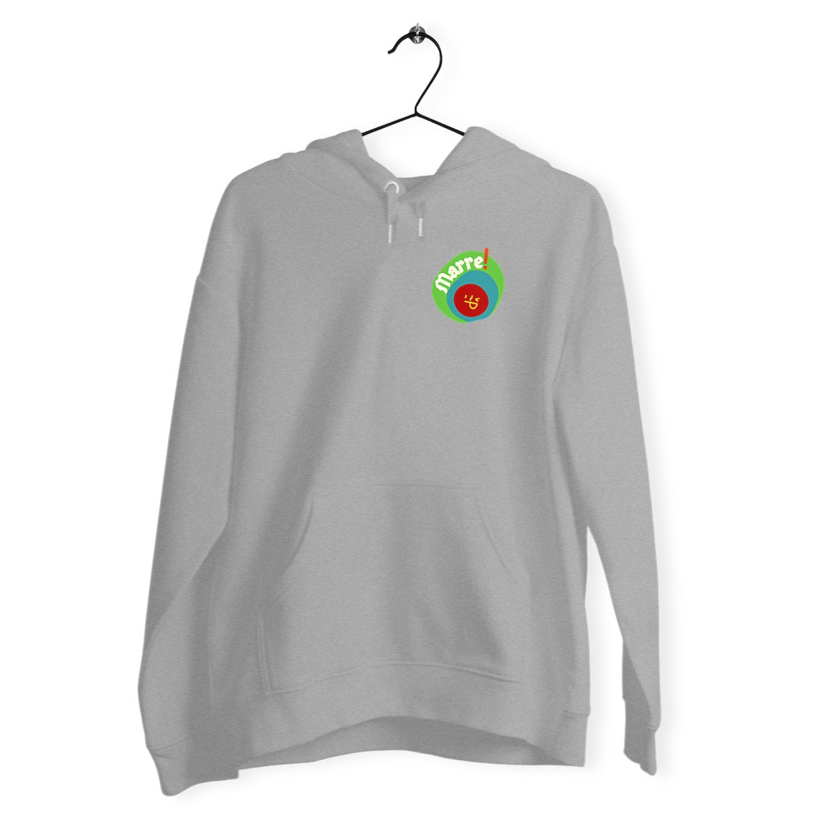 MARRE ! ? SMILEY VERT BLEU ?  Sweat capuche épais 5 coloris