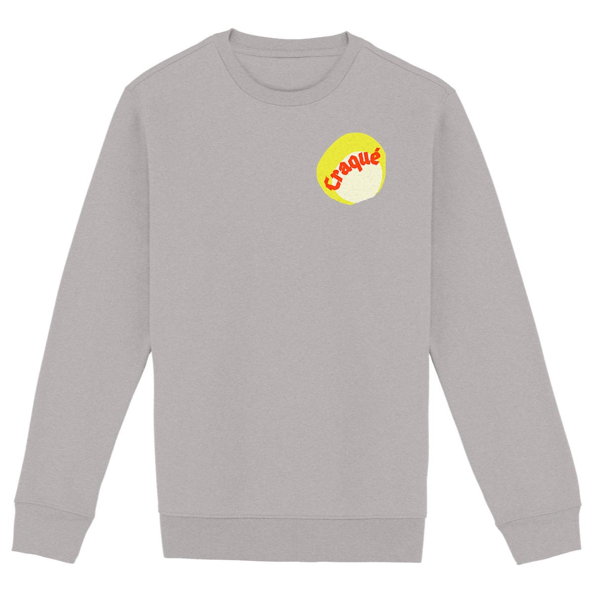 Craqué Sweat écologique 3 coloris - tampon rouge blanc jaune