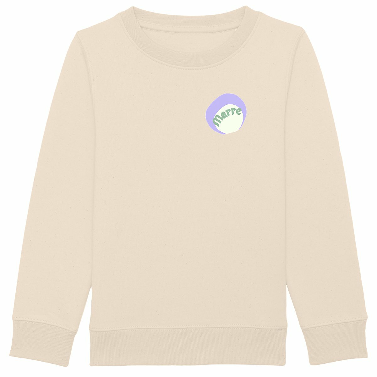 MARRE ? CAPSULE CHANTILLY? Sweat Enfant.Ado épais 100% écologique 3 coloris