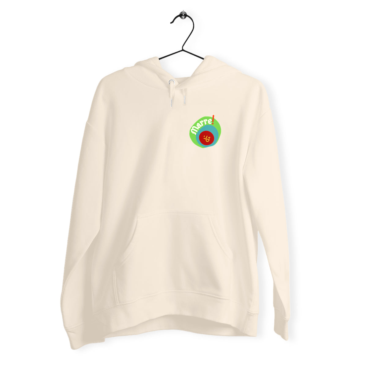 MARRE ! ? SMILEY VERT BLEU ? Sweat capuche Enfant & Ado épais 5 coloris