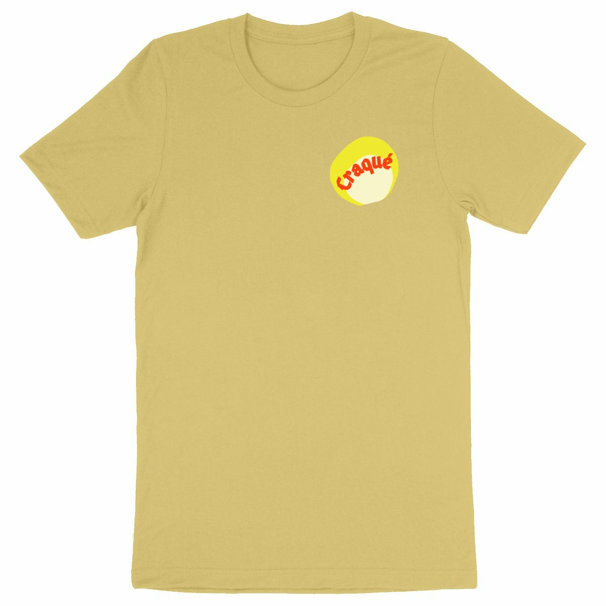 Craqué logo au dos T-shirt écologique 12 coloris - tampon rouge blanc jaune