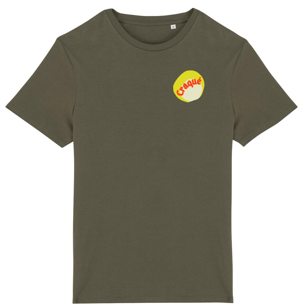 Craqué T-shirt écologique 7 coloris Rocker - tampon rouge blanc jaune