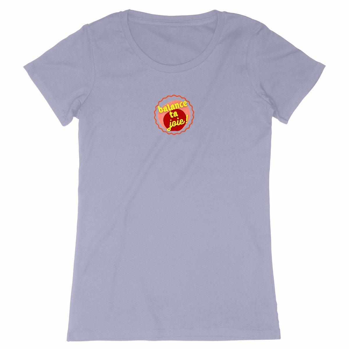 Balance ta joie ! T-shirt écologique 8 coloris Expresser - capsule bordeaux rose & écriture jaune 