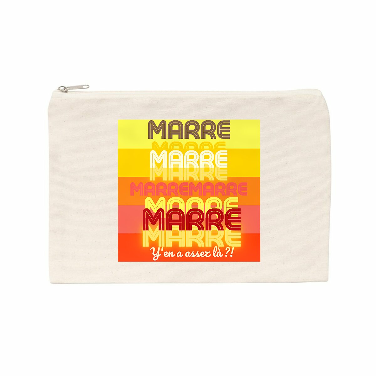 MARRE ? TAMPON SOLEIL ? Pochette - trousse 100% coton recyclé