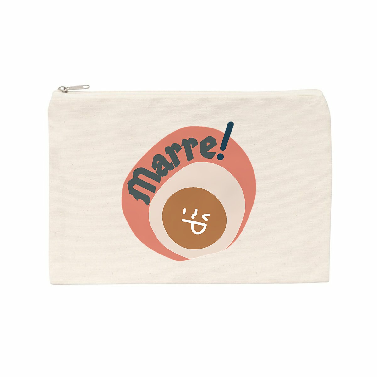 MARRE ! ? SMILEY TERRA ? Pochette - trousse 100 % coton recyclé