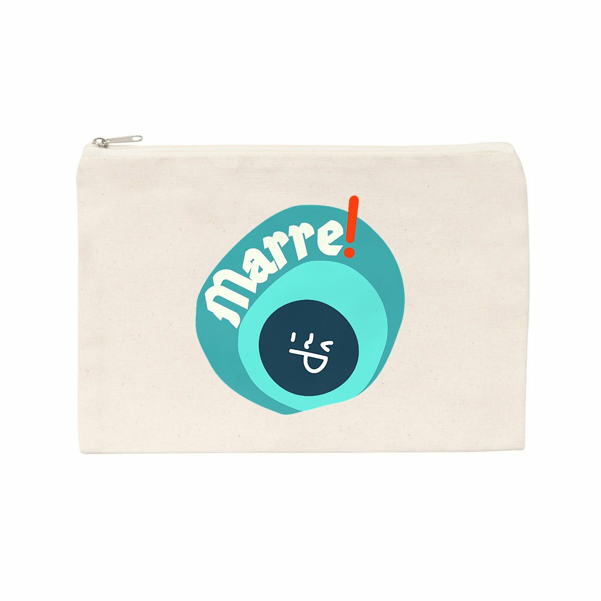 ? SMILEY CANARD & TURQUOISE ? Pochette - trousse 100% coton recyclé