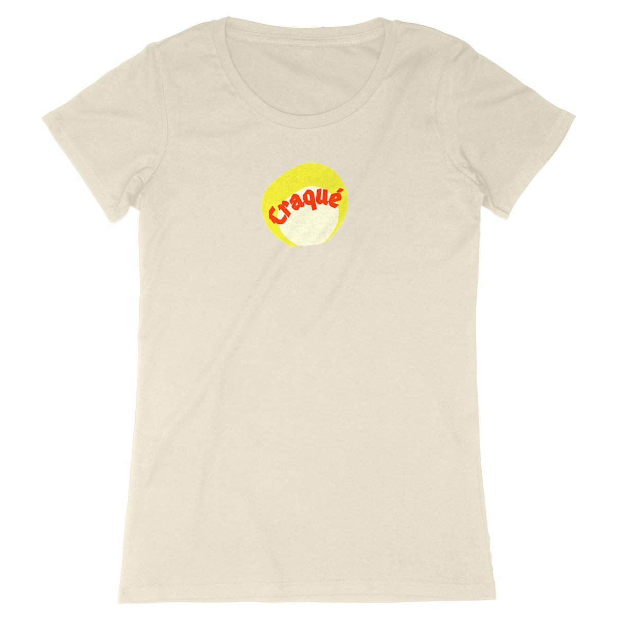 Craqué logo au centre T-shirt écologique 8 coloris Expresser - tampon rouge blanc jaune