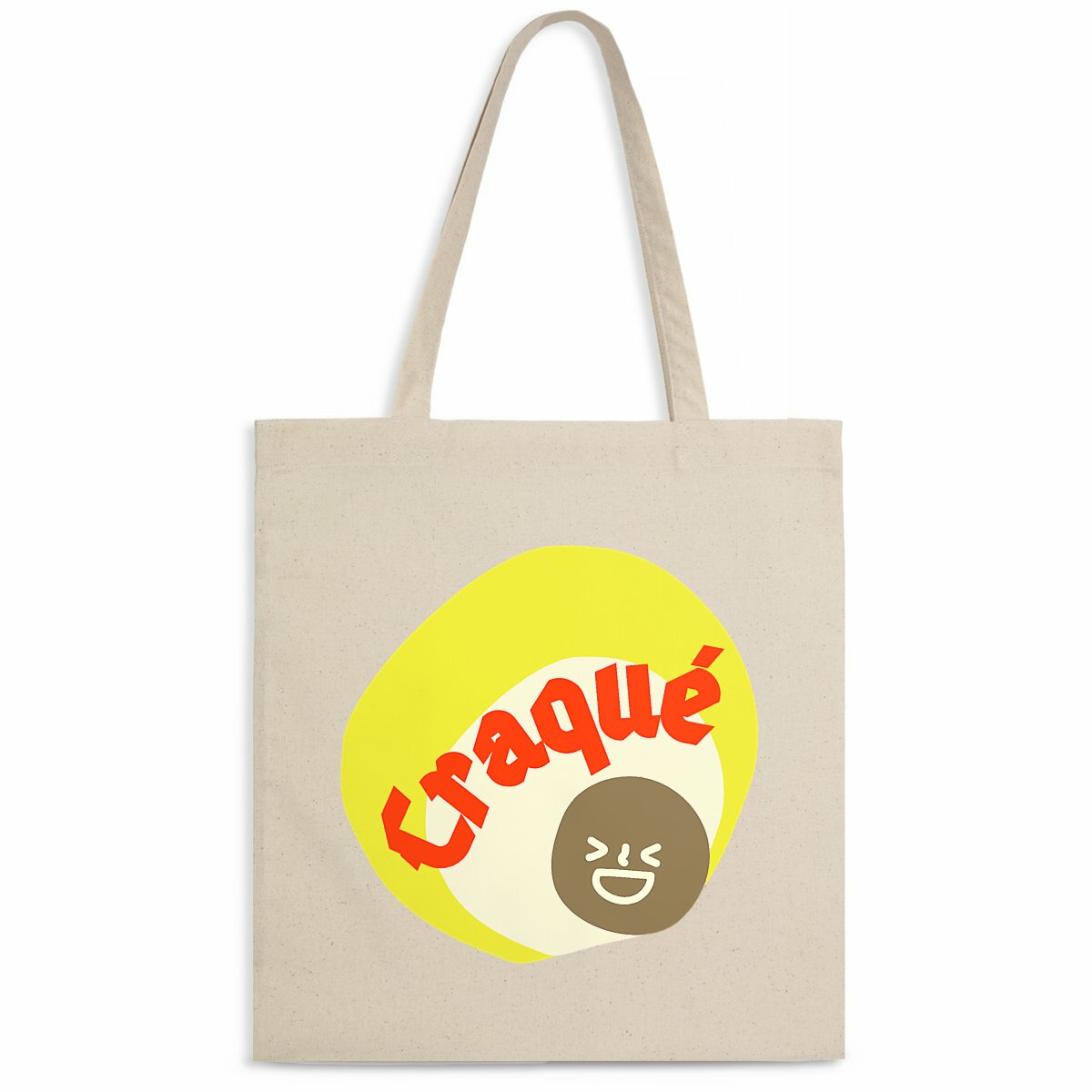 CRAQUE ? ? CAPSULE JAUNE CREME ? Totebag léger 100% coton biologique