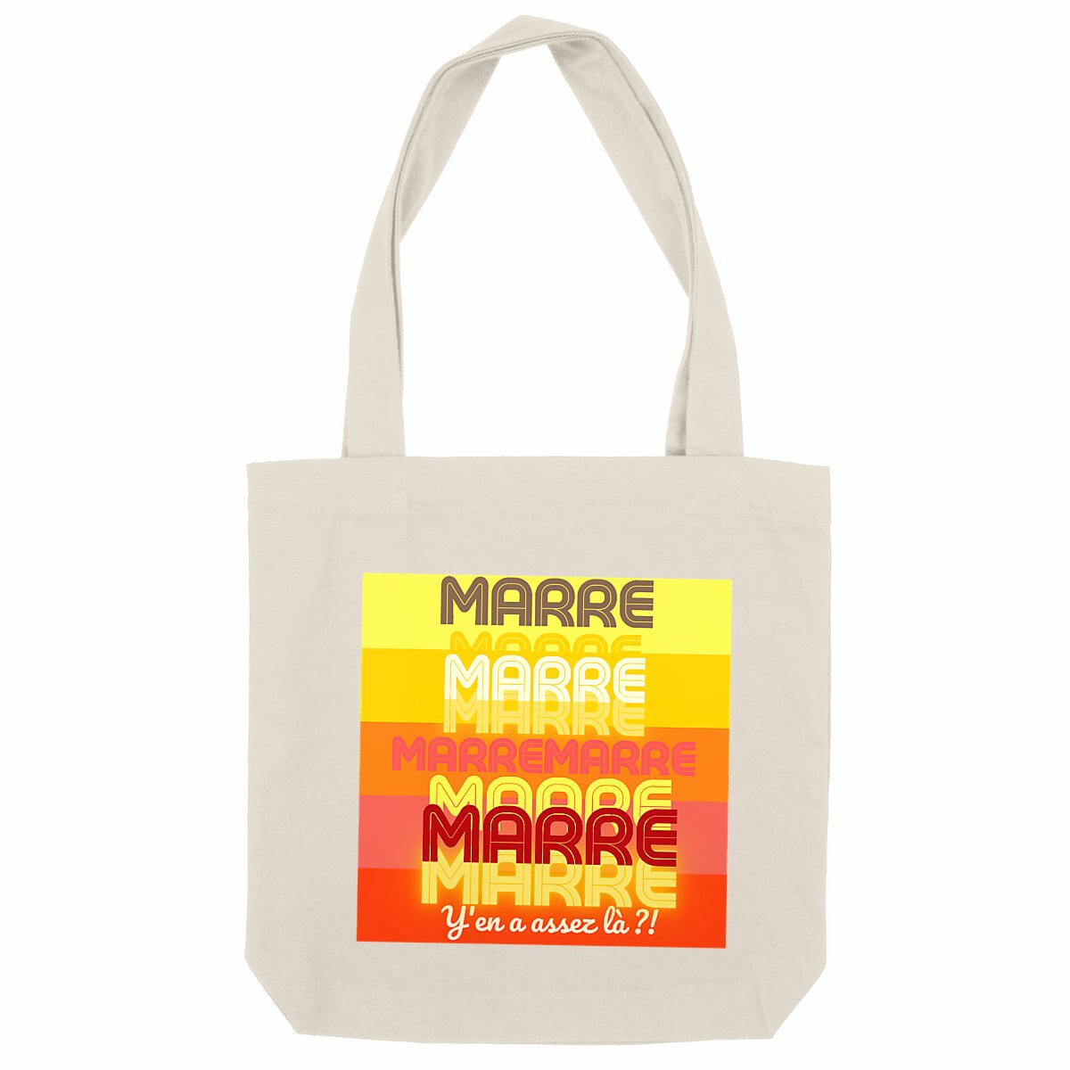 MARRE ? TAMPON SOLEIL ? Totebag épais 100% recyclé 2 coloris