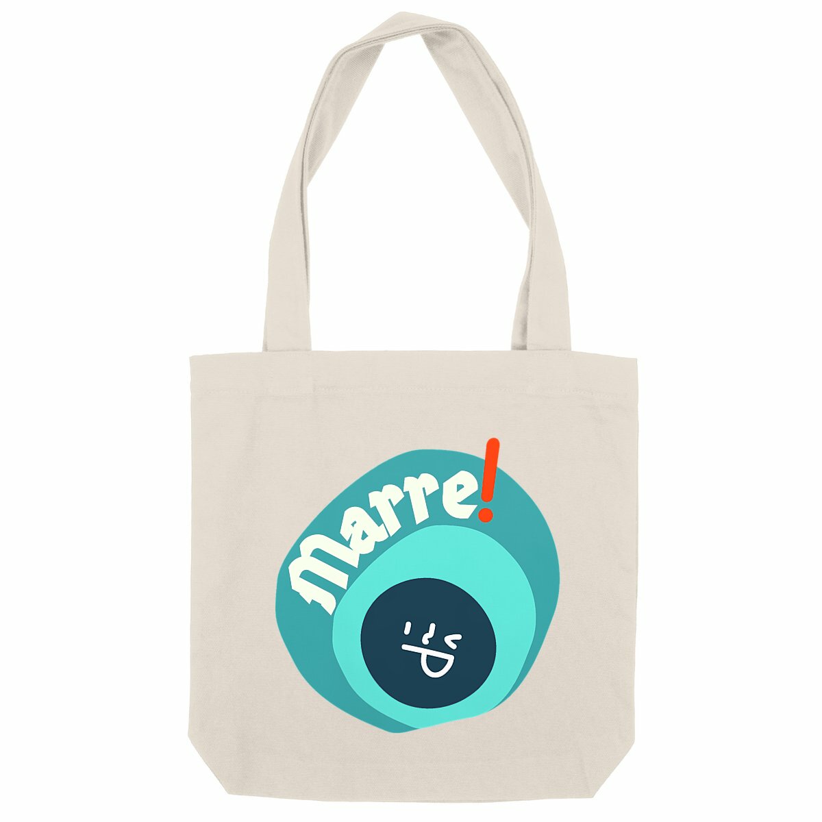 ? SMILEY CANARD & TURQUOISE ? Totebag épais 100% recyclé 2 coloris