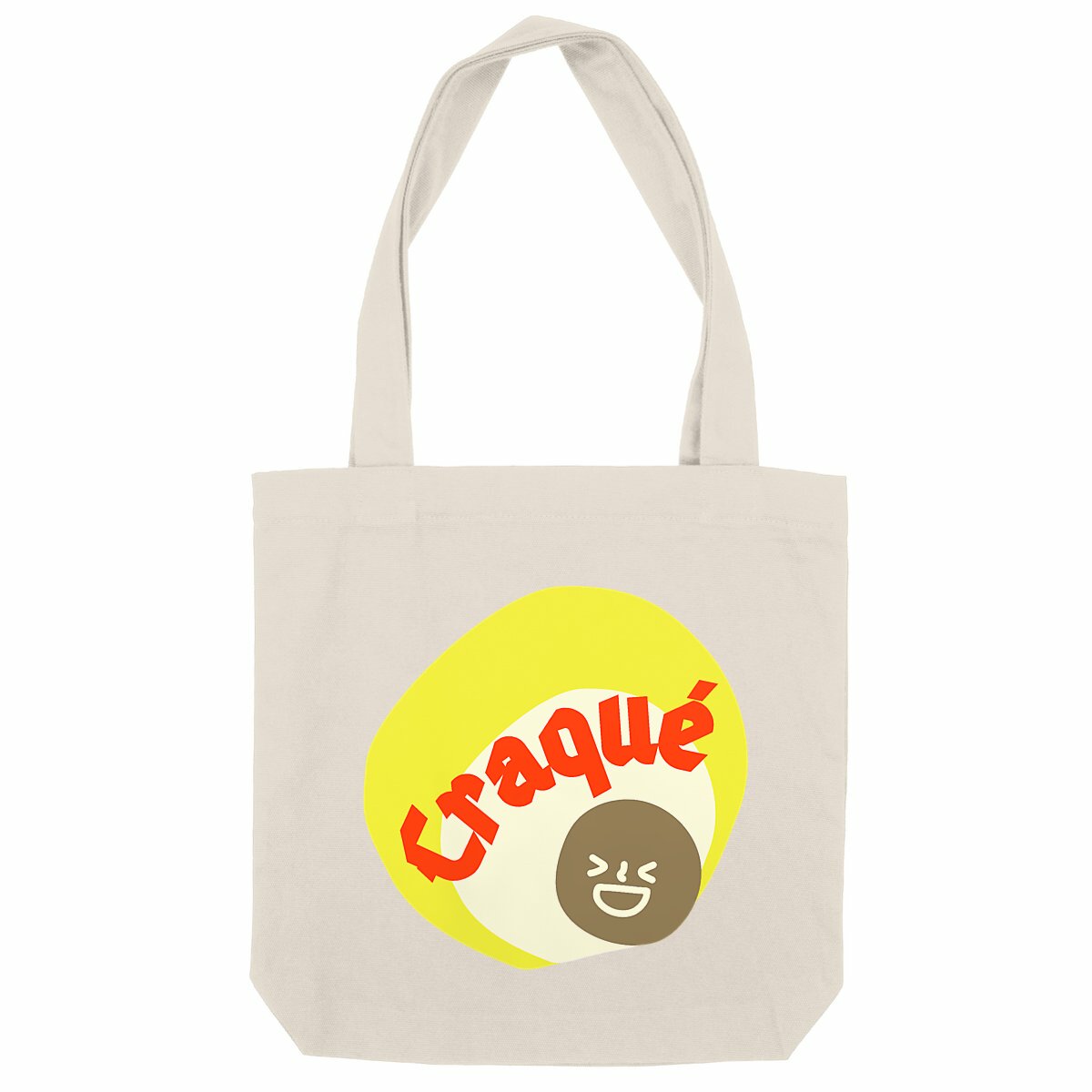 CRAQUE ? ? CAPSULE JAUNE CREME ? Totebag épais 100% recyclé 2 coloris