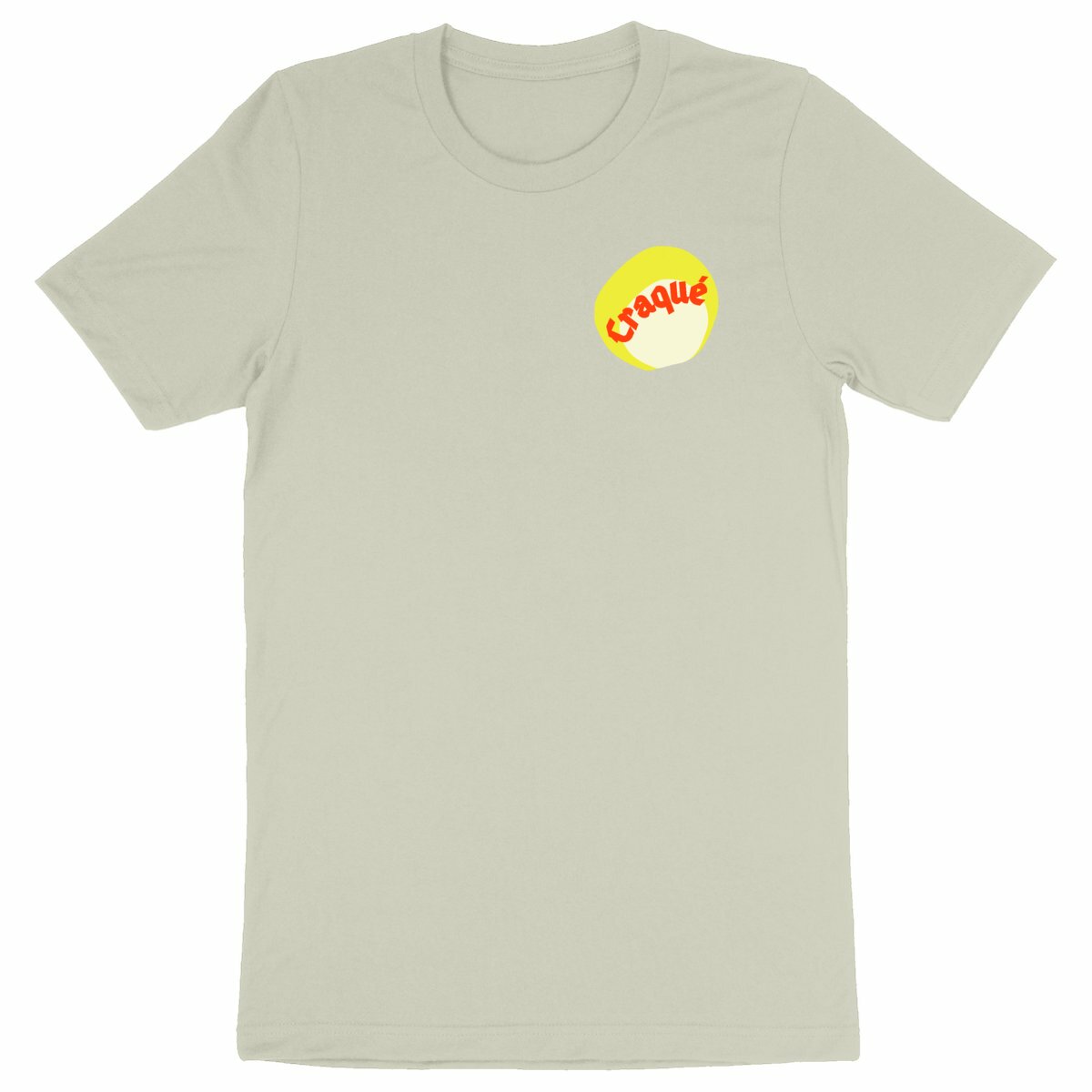 Craqué logo au dos T-shirt écologique 12 coloris - tampon rouge blanc jaune