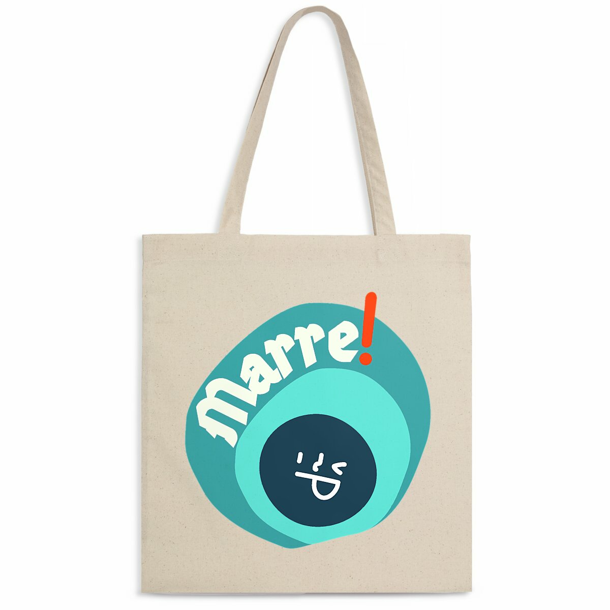 ? SMILEY CANARD & TURQUOISE ? Totebag léger 100% recyclé