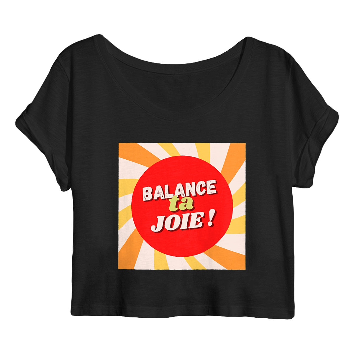 BTJ ! Crop top rouge jaune orange ! 100% coton bio (sauf gris : 85% coton bio, 15% polyester)