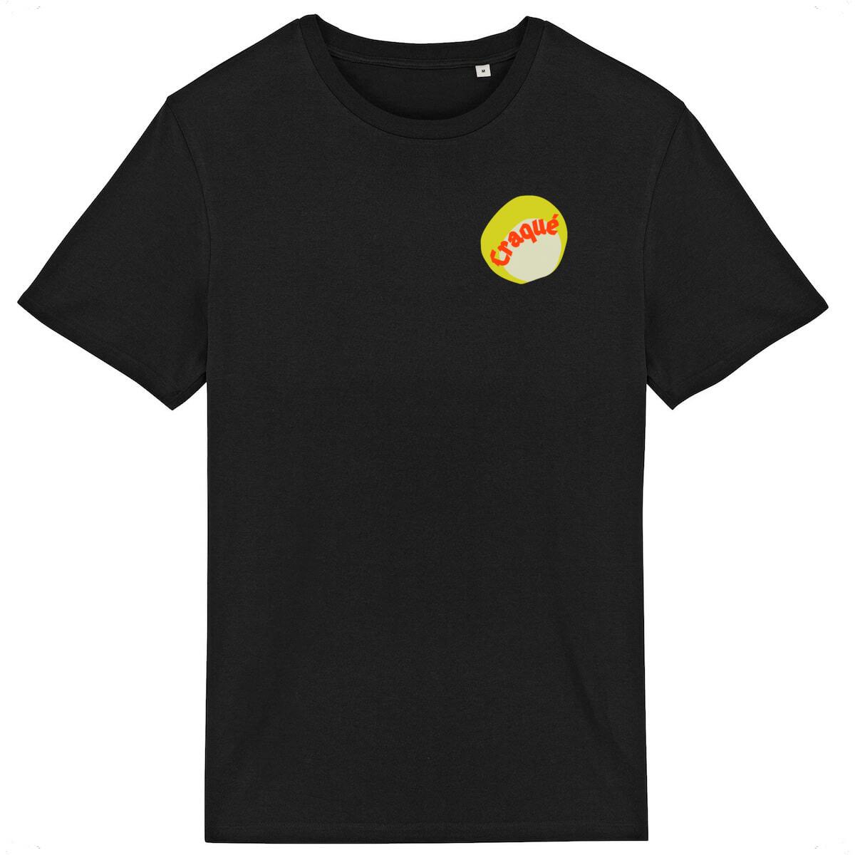 Craqué T-shirt écologique 7 coloris Rocker - tampon rouge blanc jaune