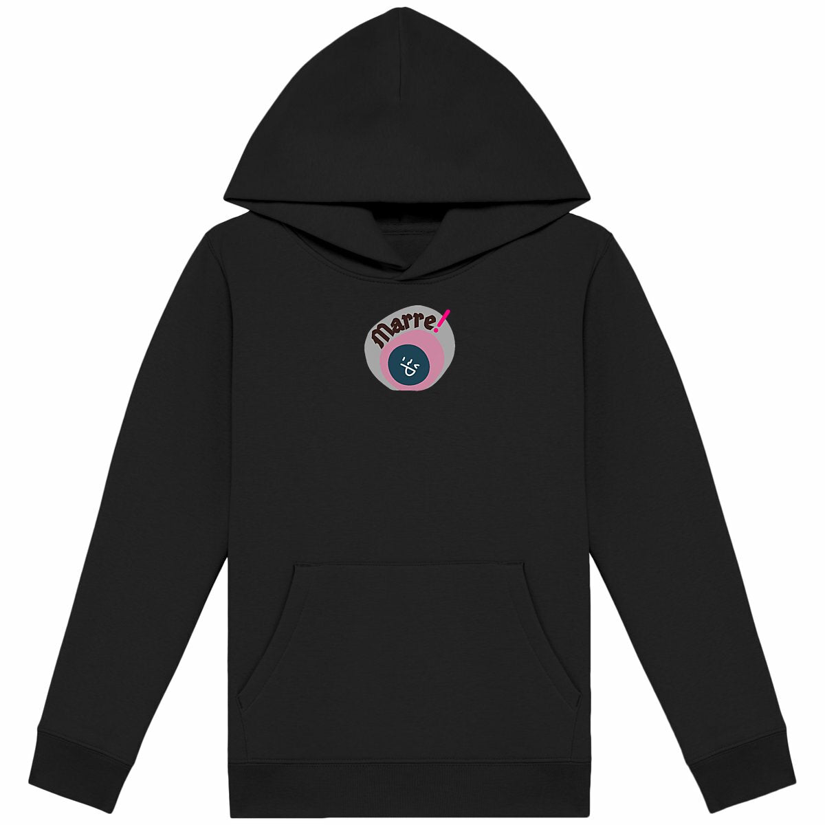 MARRE ! ? SMILEY ACIDULE ? Sweat à capuche léger Enfant.Ado écologique 3 coloris