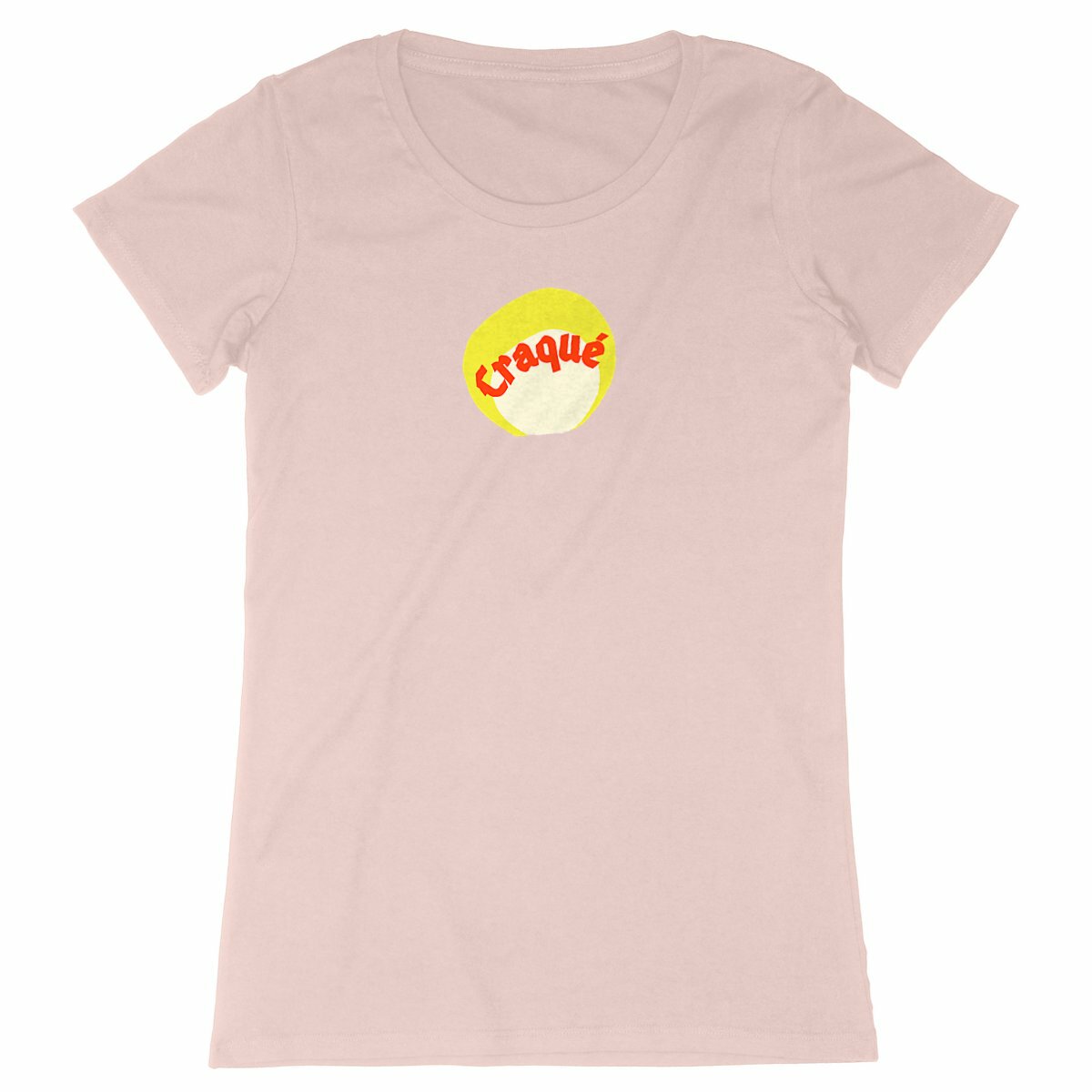 Craqué logo au centre T-shirt écologique 8 coloris Expresser - tampon rouge blanc jaune