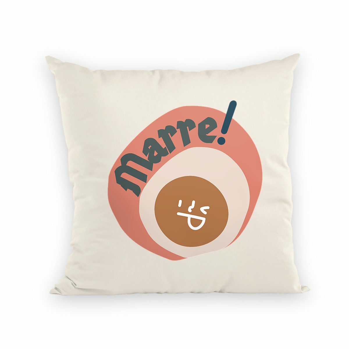 MARRE ! ? SMILEY TERRA ? Coussin et sa housse