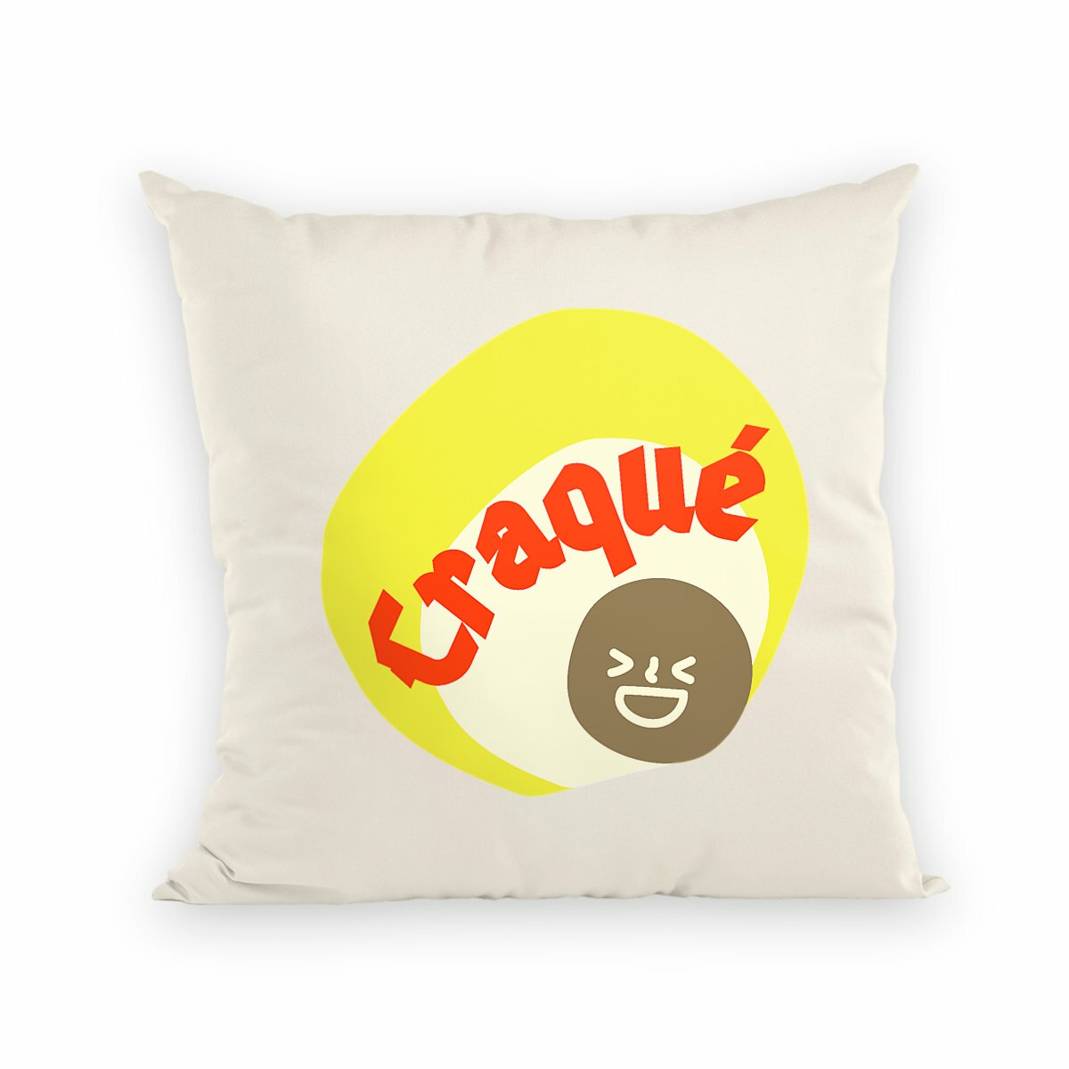 CRAQUE ? ? CAPSULE JAUNE CREME ? Coussin et sa housse